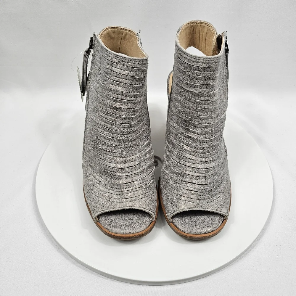 NWT Paul Green Peep Toe Leather Booties Eco Fit Austria UK 3 EU 36 Taupe Comfort